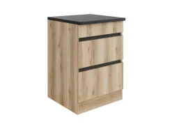 Optifit Küchen-Unterschrank f. Kochfeld 60x88x60cm Kaya290 WildEiche Nachbildung