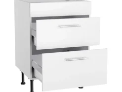 Optifit Küchen-Unterschrank für Kochfeld Bengt932 60 cm x 87 cm x 58,4 cm Weiß