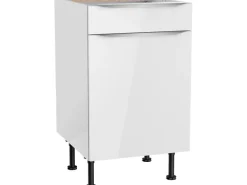 Optifit Küchen-Unterschrank Arvid986 50 cm x 87 cm x 58,4 cm Weiß