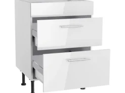 Optifit Küchen-Unterschrank für Kochfeld Rurik986 60 cm x 87 cm x 58,4 cm Weiß