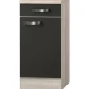 Optifit Küchen-Unterschrank Faro220 40 cm x 84,8 cm x 60 cm Anthrazit-Braun