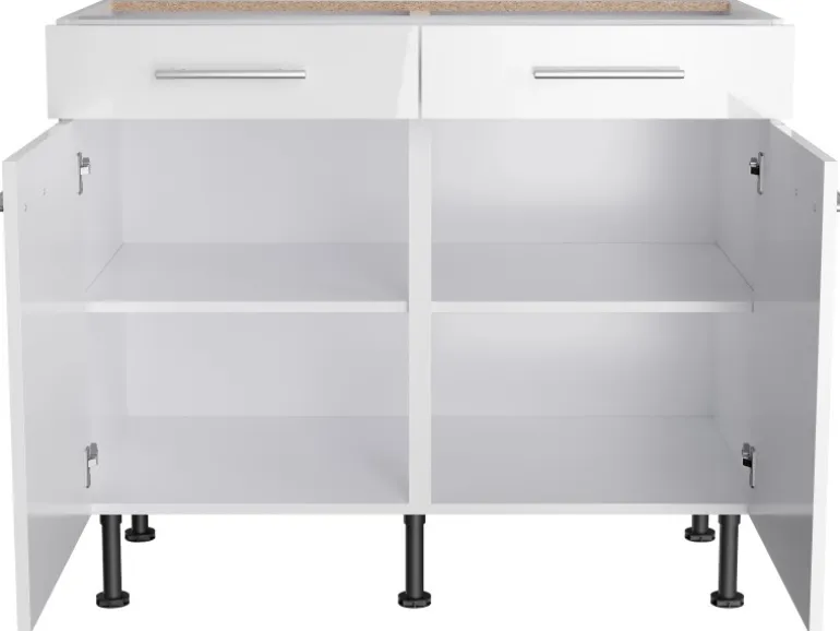 Optifit Küchen-Unterschrank Rurik986 100 cm x 87 cm x 58,4 cm Weiß