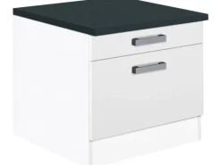 Optifit Küchen-Unterschrank Salo214 60 cm Weiß für Trockner und Waschmaschine