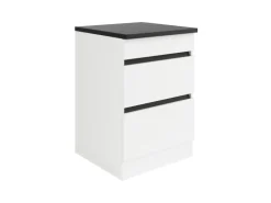 Optifit Küchen-Unterschrank f. Kochfeld 60 x 88 x 60 cm Luca932 Weiß Anthrazit