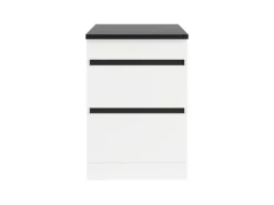 Optifit Küchen-Unterschrank f. Kochfeld 60 x 88 x 60 cm Luca932 Weiß Anthrazit