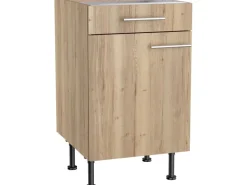 Optifit Küchen-Unterschrank Erik290 50 cm x 87 cm x 58,4 cm Wildeiche
