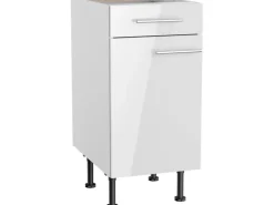 Optifit Küchen-Unterschrank Rurik986 40 cm x 87 cm x 58,4 cm Weiß