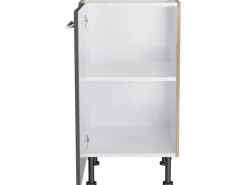 Optifit Küchen-Unterschrank Jonte984 45 cm x 87 cm x 58,4 cm Anthrazit-Wildeiche