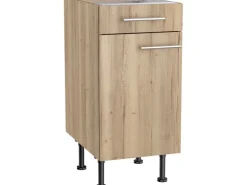 Optifit Küchen-Unterschrank Erik290 40 cm x 87 cm x 58,4 cm Wildeiche