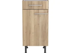 Optifit Küchen-Unterschrank Erik290 40 cm x 87 cm x 58,4 cm Wildeiche
