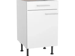 Optifit Küchen-Unterschrank Bengt932 50 cm x 85 cm x 58,4 cm Weiß