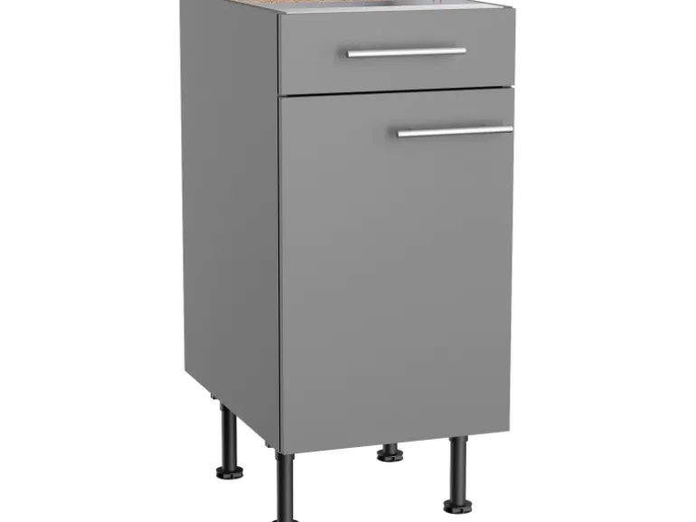 Optifit Küchen-Unterschrank Mats825 40 cm x 87 cm x 60 cm Basaltgrau