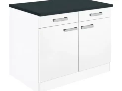 Optifit Küchen-Unterschrank Salo214 100 cm Weiß