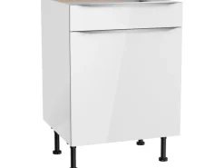 Optifit Küchen-Unterschrank Arvid986 60 cm x 87 cm x 58,4 cm Weiß