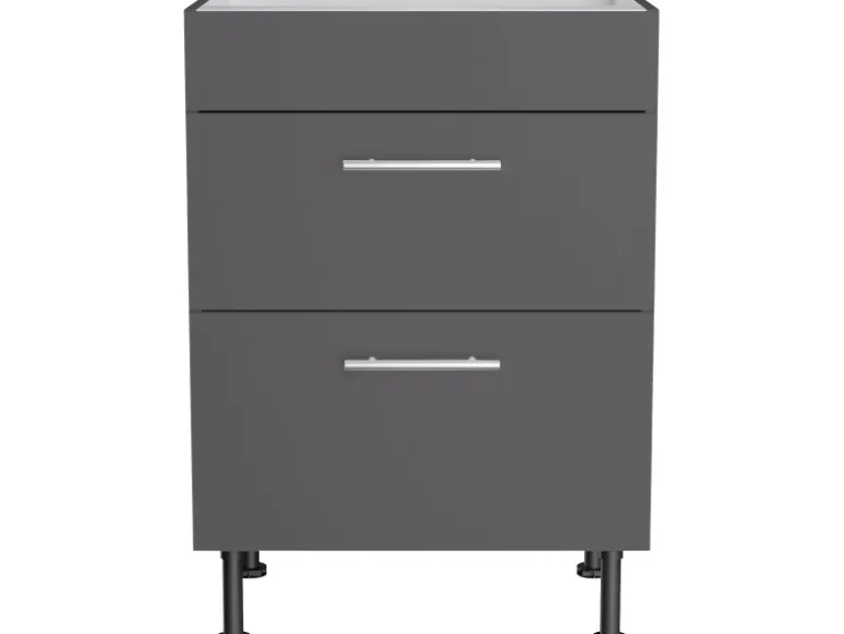 Optifit Küchen-Unterschrank für Kochfeld Ingvar420 60 cm Anthrazit Matt