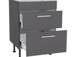 Optifit Küchen-Unterschrank für Kochfeld Ingvar420 60 cm Anthrazit Matt