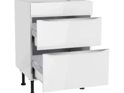 Optifit Küchen-Unterschrank für Kochfeld Arvid986 60 cm x 87 cm x 58,4 cm Weiß