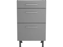 Optifit Küchen-Unterschrank mit 3 Auszügen Mats825 50cmx87cmx58,4cm Basaltgrau