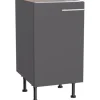 Optifit Küchen-Unterschrank Ingvar420 45 cm x 87 cm x 58,4 cm Anthrazit Matt
