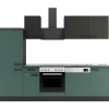 Optifit Küchenzeile KPMV 2742-9+ Madrid420/Verona405 Anthrazit/ Steingrün 270 cm