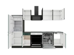 Optifit Küchenzeile KPMV 2742-9+ Madrid420/Verona405 Anthrazit/ Steingrün 270 cm