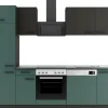 Optifit Küchenzeile KPMV 2702-9+ Madrid420/Verona405 Anthrazit/ Steingrün 270 cm
