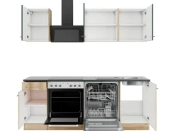 Optifit Küchenzeile KPSL 2179-9+ Sav.405/Liv.290 Steingrün/Wildeiche Nb. 210cm