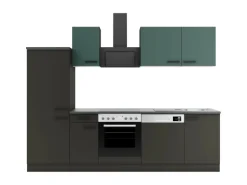 Optifit Küchenzeile KPVM 2742OE-9+ V405/M420 o. E-Geräte Steingr./Anthr. 270cm