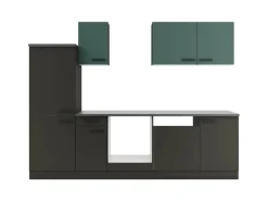 Optifit Küchenzeile KPVM 2742OE-9+ V405/M420 o. E-Geräte Steingr./Anthr. 270cm