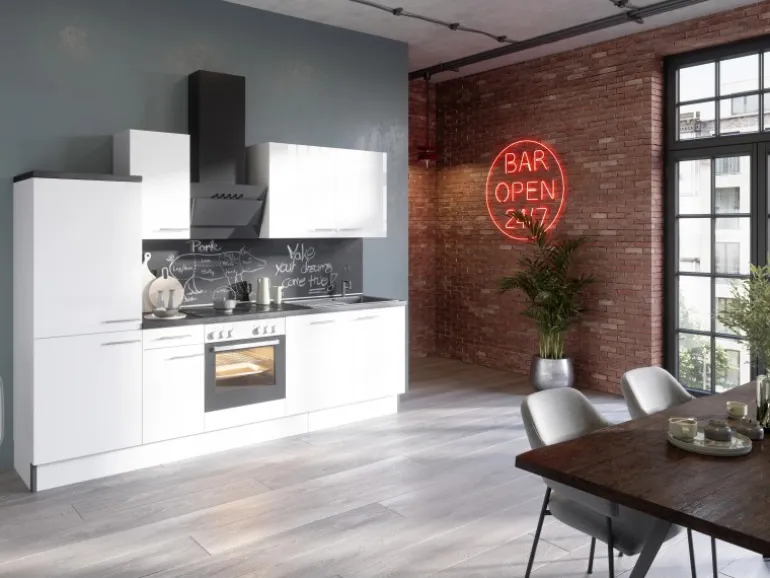 Optifit Küchenzeile Optikoncept Rurik 270 cm Weiß