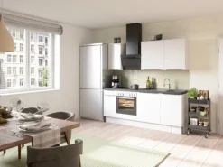 Optifit Küchenzeile Optikoncept Arvid 210 cm Weiß