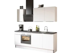 Optifit Küchenzeile Optikoncept Arvid 210 cm Weiß