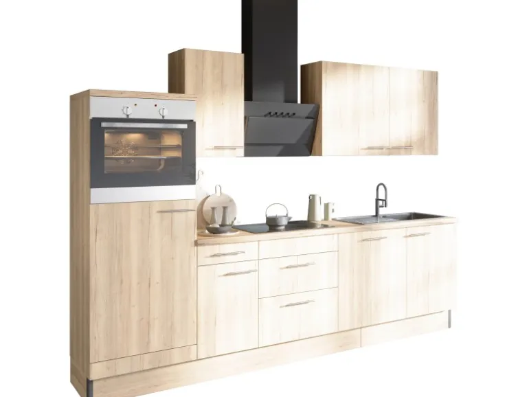 Optifit Küchenzeile Optikoncept Erik 270 cm Wildeiche Nachb.