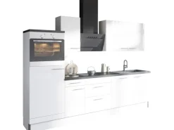 Optifit Küchenzeile Optikoncept Rurik ohne E-Geräte 270 cm Weiß