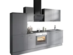 Optifit Küchenzeile Optikoncept Mats 270 cm Basaltgrau