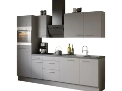 Optifit Küchenzeile Optikoncept Mats 270 cm Basaltgrau