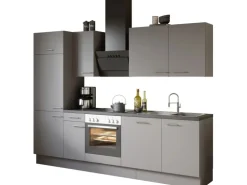 Optifit Küchenzeile Optikoncept Mats 270 cm Basaltgrau