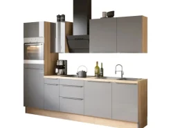 Optifit Küchenzeile Optikoncept Linus 270 cm Anthrazit-Wildeiche Nachb.