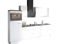 Optifit Küchenzeile Optikoncept Bengt ohne E-Geräte 270 cm Weiß