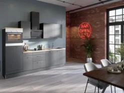 Optifit Küchenzeile Optikoncept Ingvar 270 cm Anthrazit