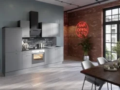 Optifit Küchenzeile Optikoncept Mats ohne E-Geräte 270 cm Basaltgrau