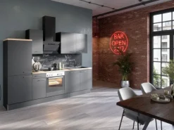 Optifit Küchenzeile Optikoncept Ingvar 270 cm Anthrazit