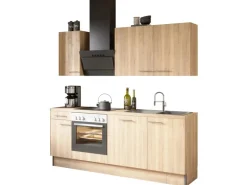 Optifit Küchenzeile Optikoncept Erik ohne E-Geräte 210 cm Wildeiche Nachb.