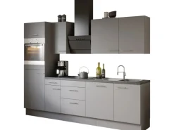 Optifit Küchenzeile Optikoncept Mats ohne E-Geräte 270 cm Basaltgrau