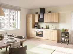 Optifit Küchenzeile Optikoncept Erik 270 cm Wildeiche Nachb.