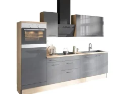 Optifit Küchenzeile Optikoncept Jonte 270 cm Anthrazit-Wildeiche Nachb.