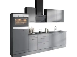 Optifit Küchenzeile Optikoncept Mats 270 cm Basaltgrau