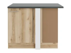 OPTIFIT Livorno290 Küchen-Eck-Unterschrank 110 cm Wildeiche Nachbildung