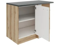 OPTIFIT Livorno290 Küchen-Eck-Unterschrank 110 cm Wildeiche Nachbildung