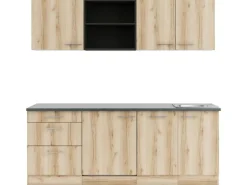 OPTIFIT Livorno290 Küchenzeile 210 cm Wildeiche Nachbildung